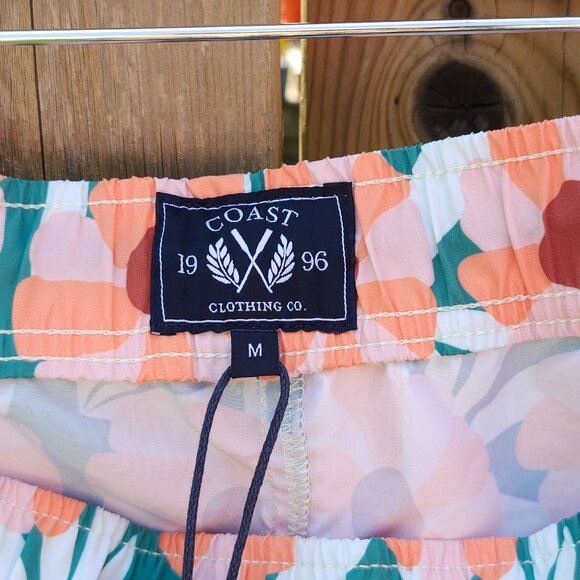 Coast Clothing Co Men's Swim Shorts Size Medium in Peach Poppy BNWT - Picture 2 of 5